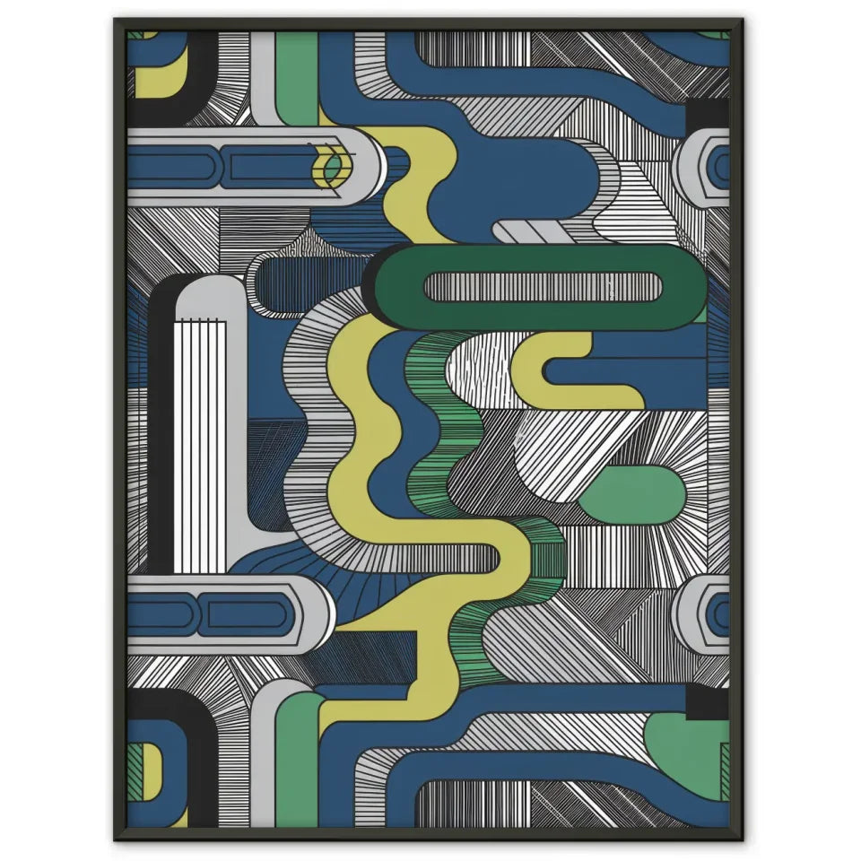 Poster dynamische Welle mit Spruch Lass das Meer dich befreien 1