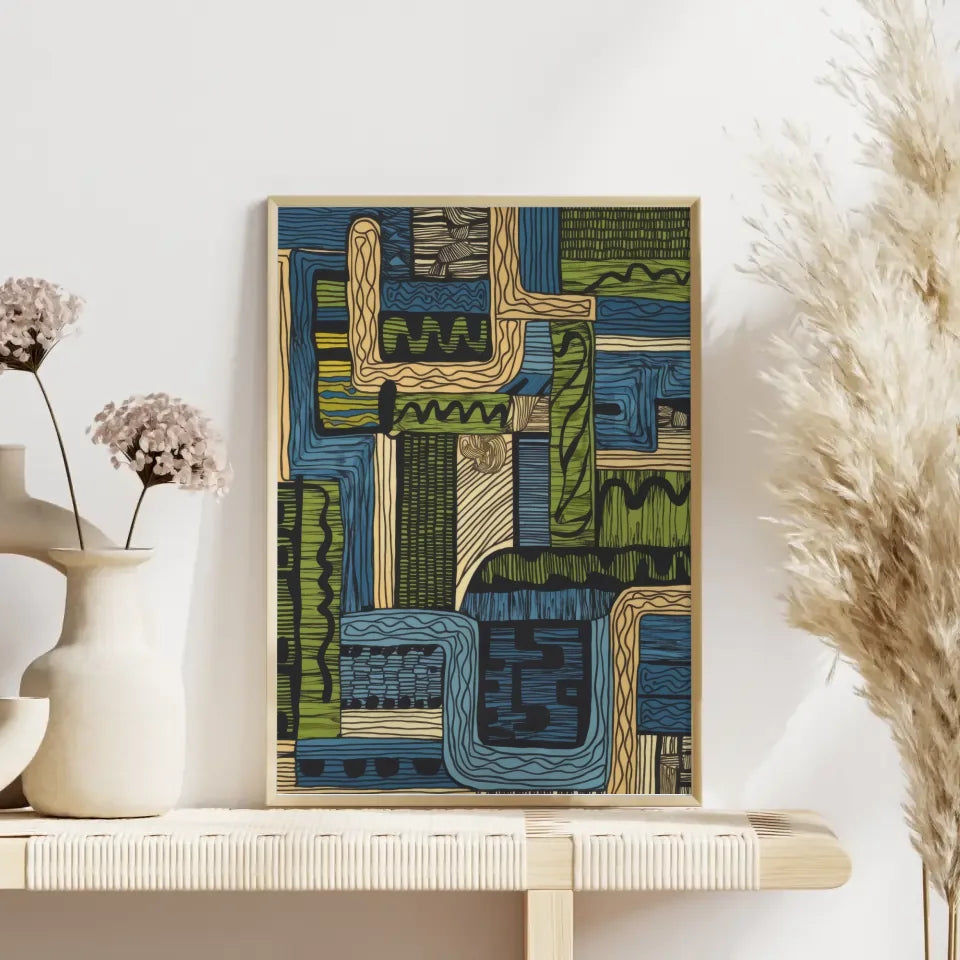 Plakat Welle lebendig mit dem Spruch Lass das Meer dich befreien 4