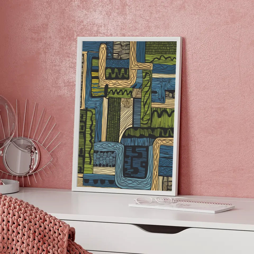 Plakat Welle lebendig mit dem Spruch Lass das Meer dich befreien 5