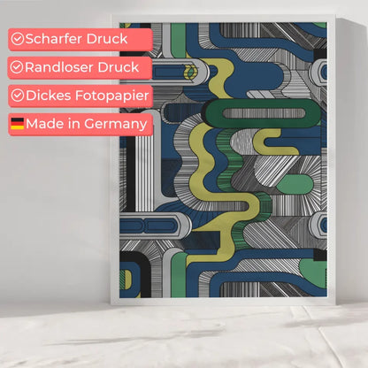 Poster dynamische Welle mit Spruch Lass das Meer dich befreien 6