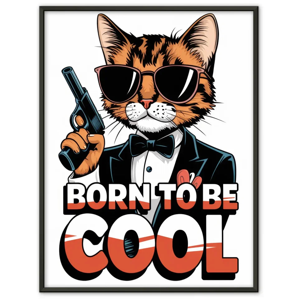 Faszinierendes Graffiti-Katzen-Poster in lebendigen Farben 1