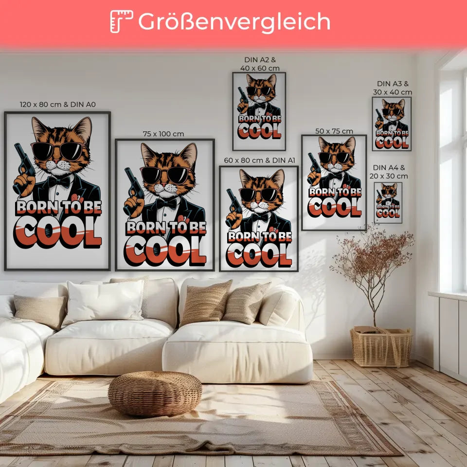 Faszinierendes Graffiti-Katzen-Poster in lebendigen Farben 7
