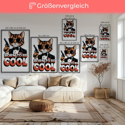 Faszinierendes Graffiti-Katzen-Poster in lebendigen Farben 7