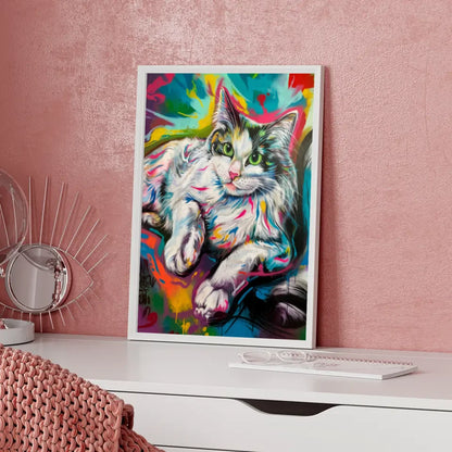 Poster einer lächelnden Frau mit Blumenkrone – lebendiges Porträt kaufen 5