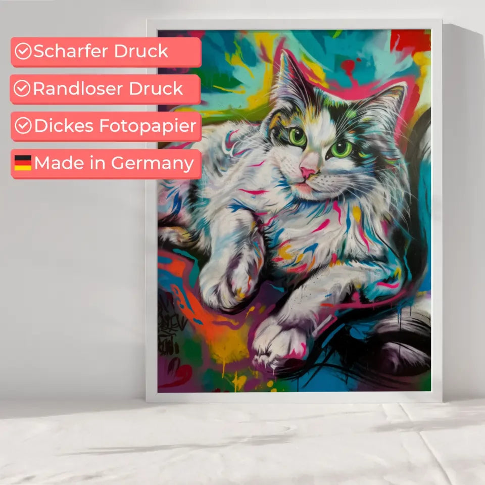 Poster einer lächelnden Frau mit Blumenkrone – lebendiges Porträt kaufen 6