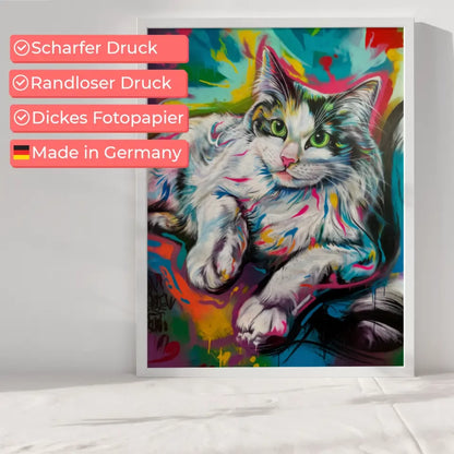 Poster einer lächelnden Frau mit Blumenkrone – lebendiges Porträt kaufen 6