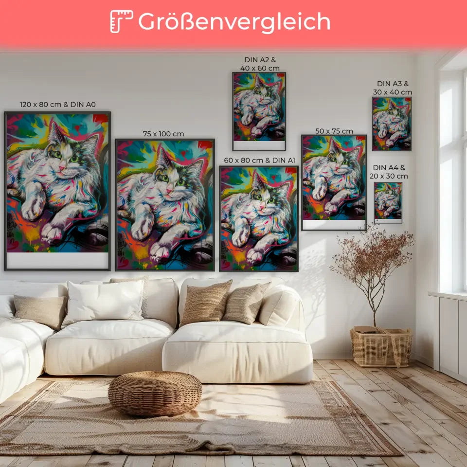 Poster einer lächelnden Frau mit Blumenkrone – lebendiges Porträt kaufen 7