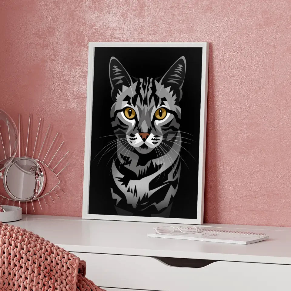 Aquarell-Poster MORE AMOR POR FAVOR in Rosé 5