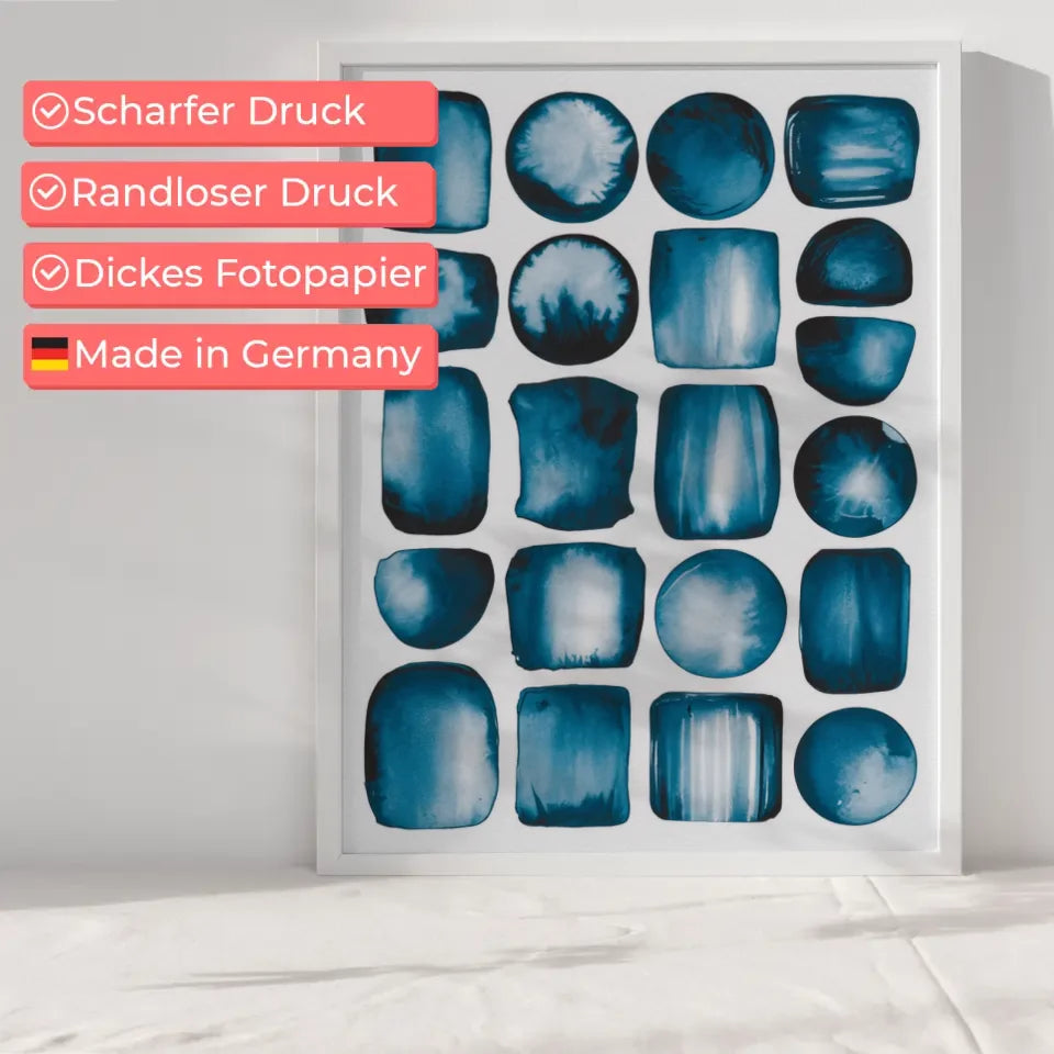 Blaugrüner Wal mit bunten Ballons – Aquarell-Poster kaufen 6