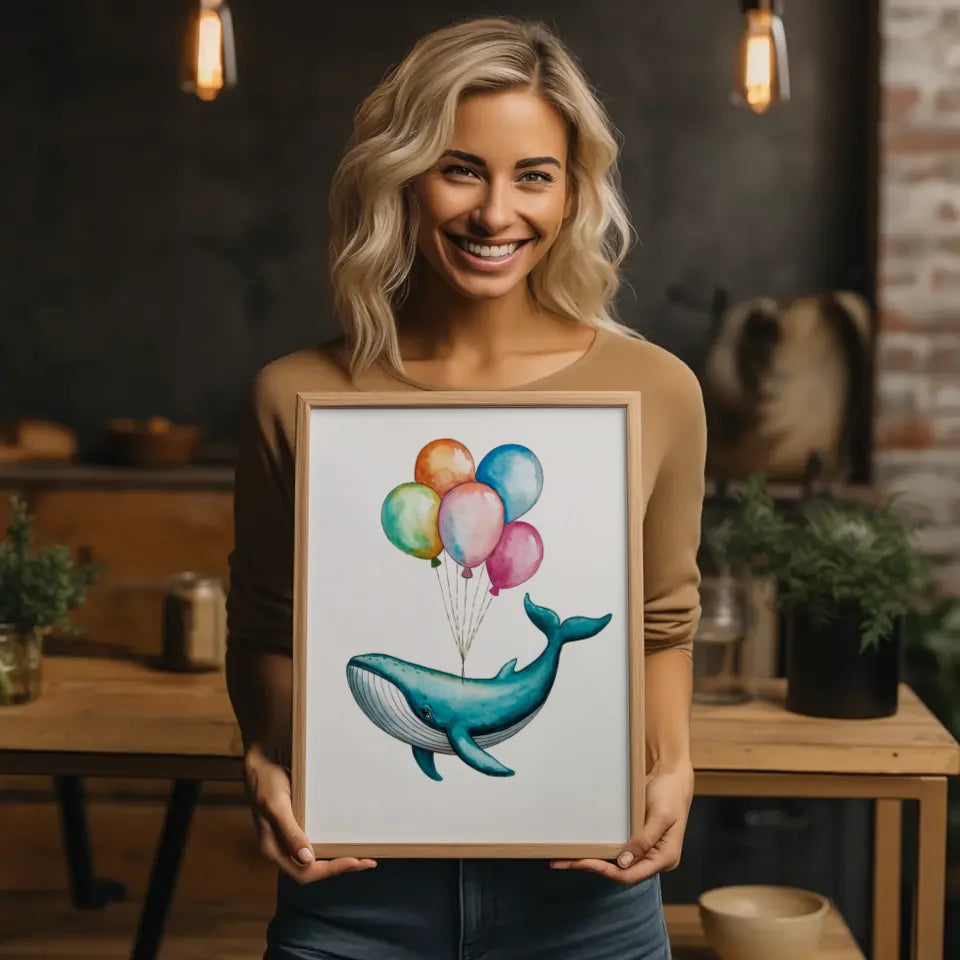Aquarellposter: 'Du bist, was du manifestierst' in Rosa- und Regenbogenfarben 2