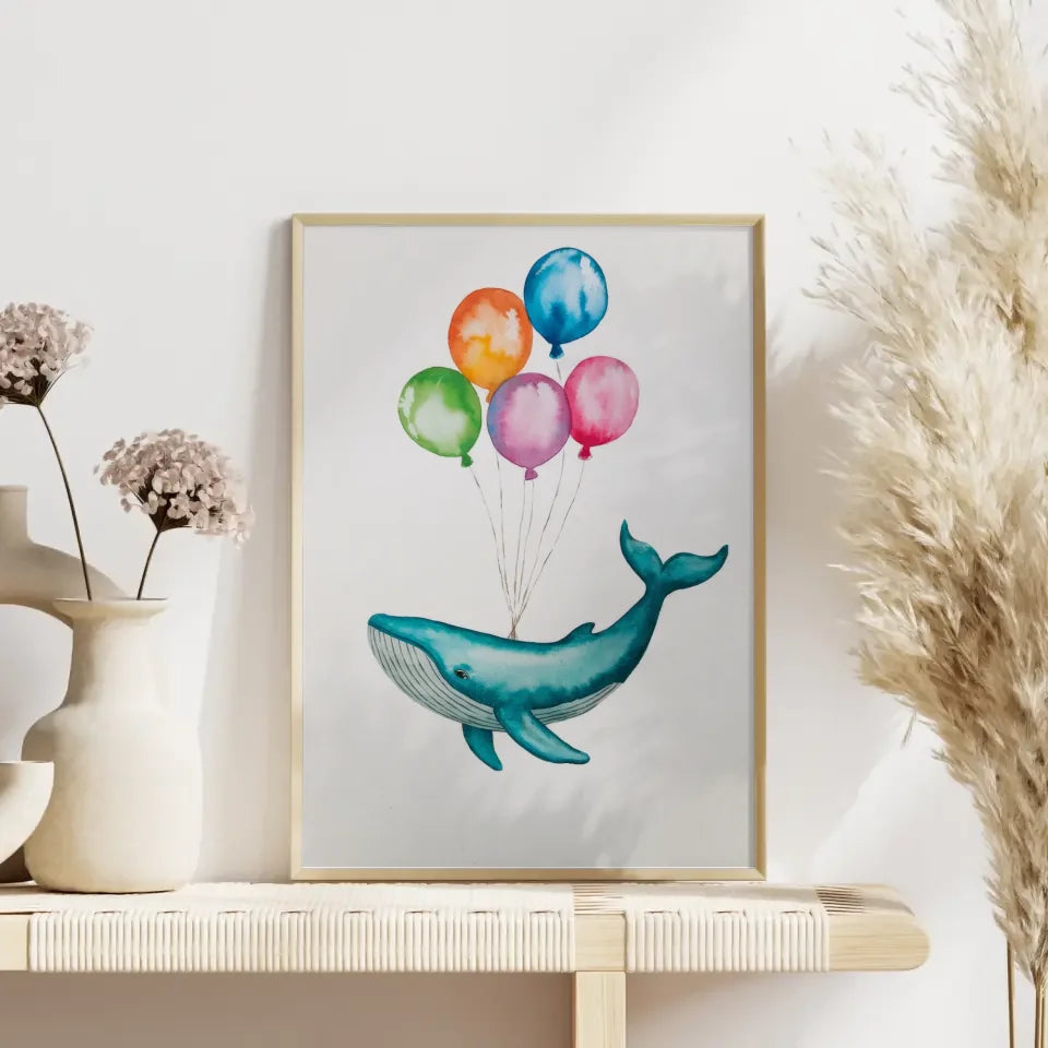 Aquarell-Poster mit dem Zitat Du bist, was du manifestierst 4