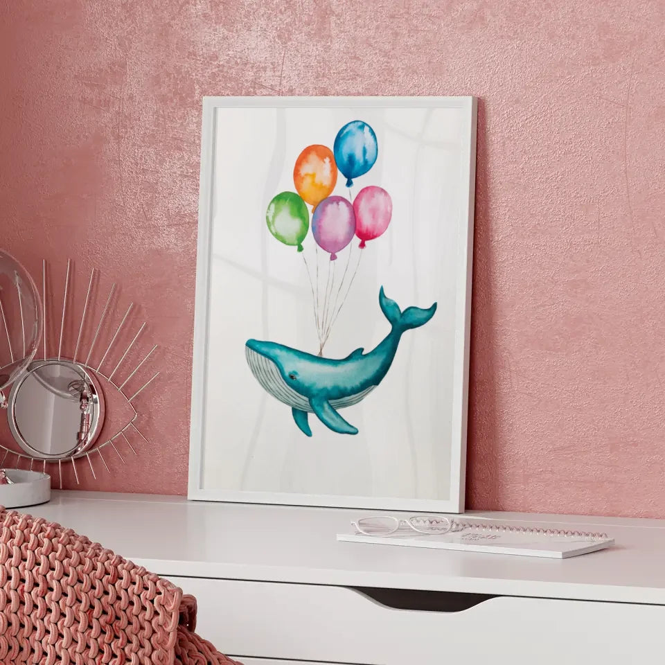 Aquarell-Poster mit dem Zitat Du bist, was du manifestierst 5