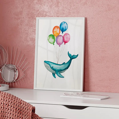 Aquarell-Poster mit dem Zitat Du bist, was du manifestierst 5