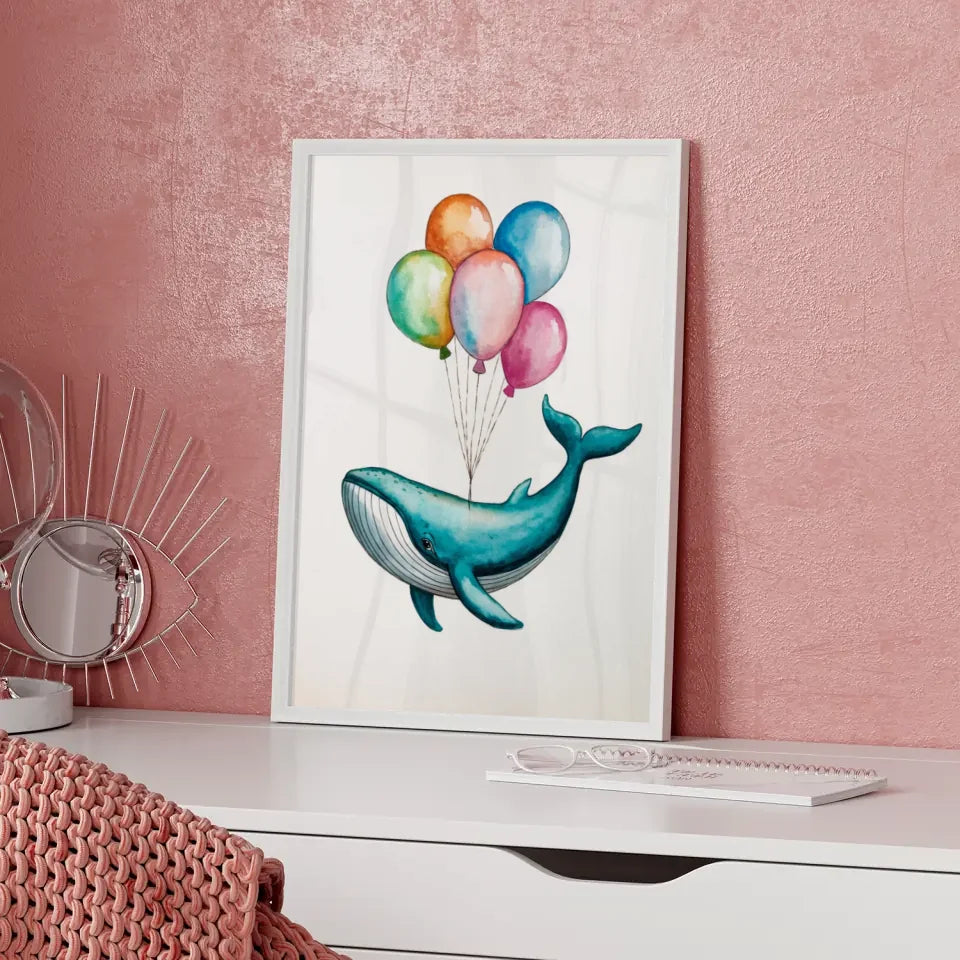 Aquarellposter: 'Du bist, was du manifestierst' in Rosa- und Regenbogenfarben 5