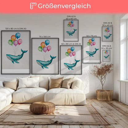 Aquarell-Poster mit dem Zitat Du bist, was du manifestierst 7