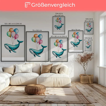Aquarellposter: 'Du bist, was du manifestierst' in Rosa- und Regenbogenfarben 7