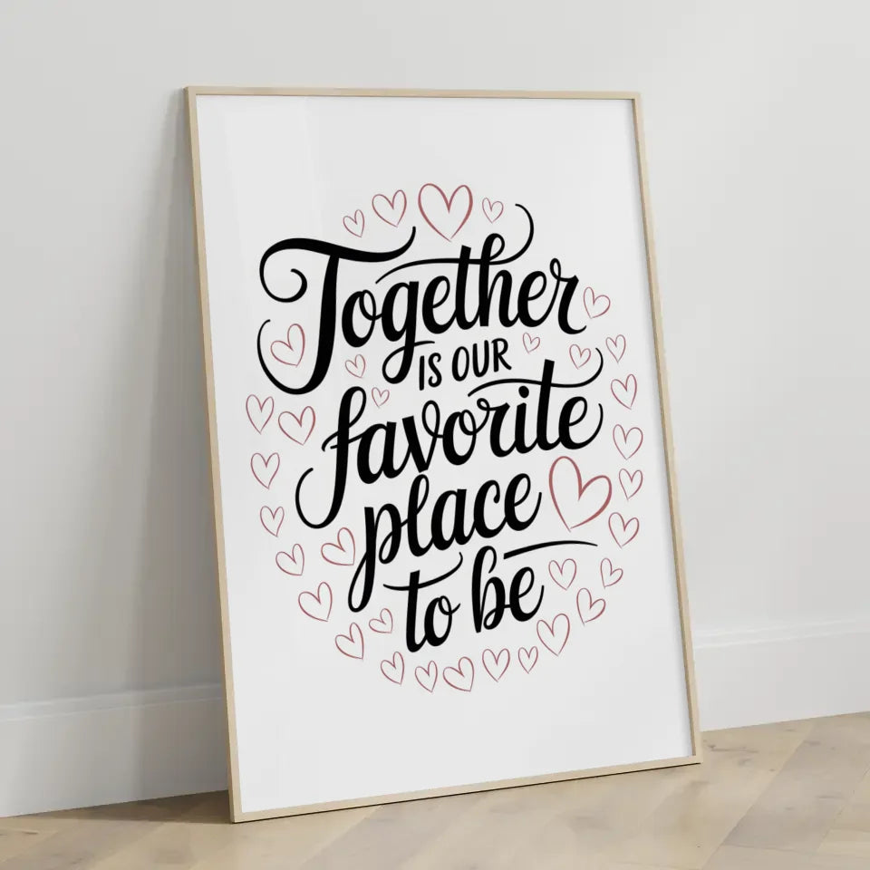 Minimalistisches Poster mit Moin Design in Blau - Elegant 3