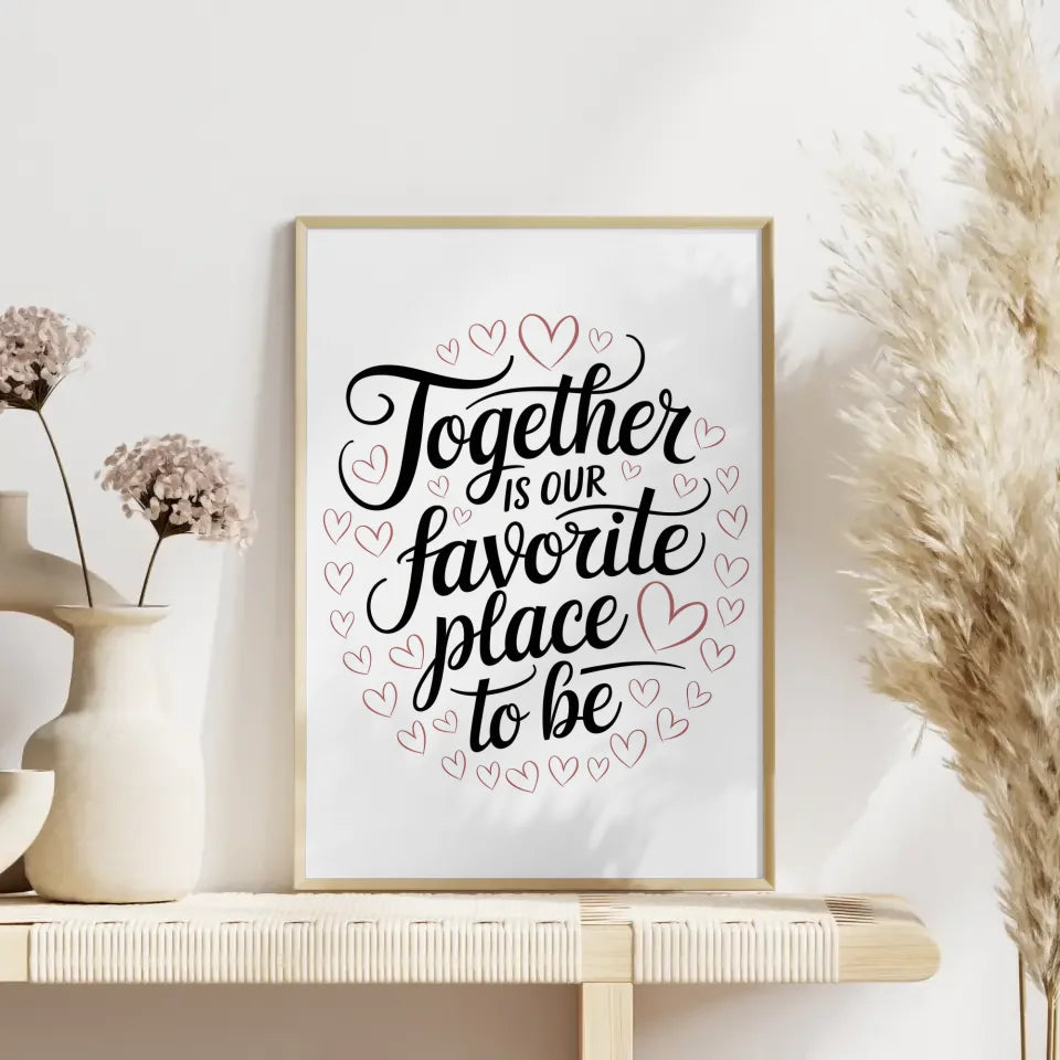 Minimalistisches Poster mit Moin Design in Blau - Elegant 4