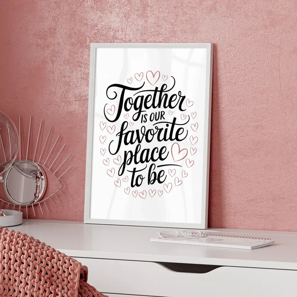 Minimalistisches Poster mit Moin Design in Blau - Elegant 5