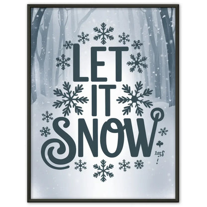 Poster von verschneiter Landschaft mit Sonnenaufgang, Bäumen und Fußspuren 1