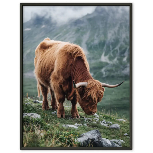 Elegantes Wandposter mit monochromer Umarmung darstellenden Figuren 1
