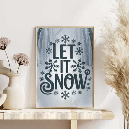 Poster von verschneiter Landschaft mit Sonnenaufgang, Bäumen und Fußspuren 4