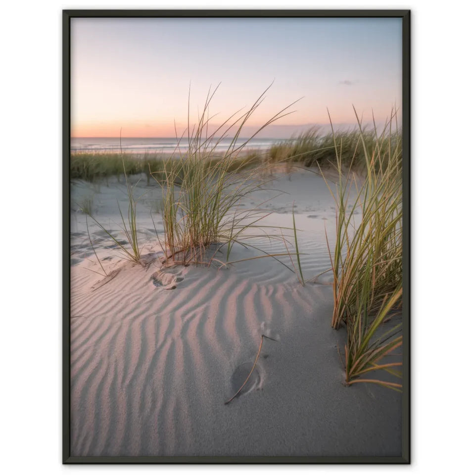 Poster mit Samtgras und Dünen Naturbild für harmonische Wohnräume