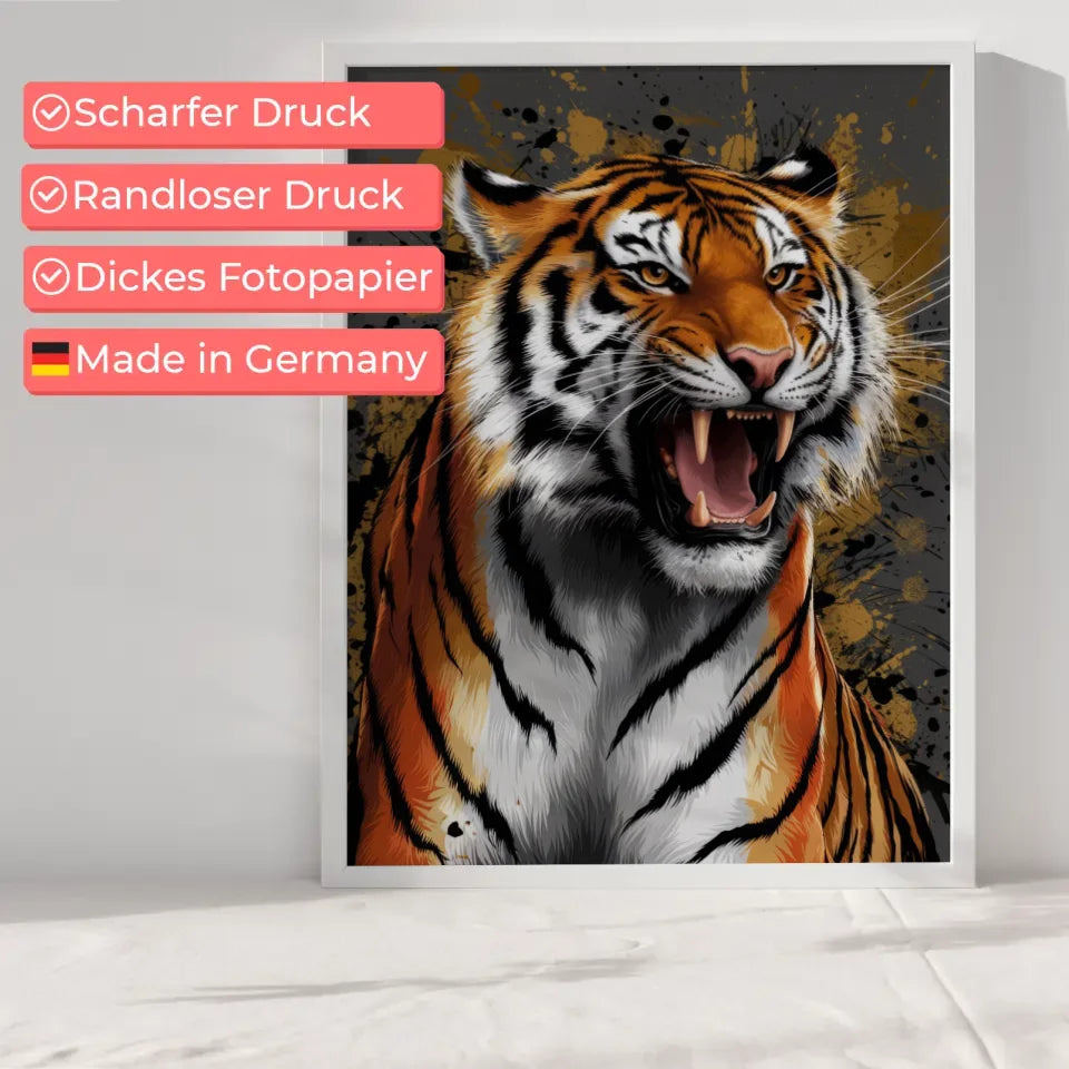 Inspirierendes Zitat Poster mit majestätischem Löwen für dein Zuhause 6
