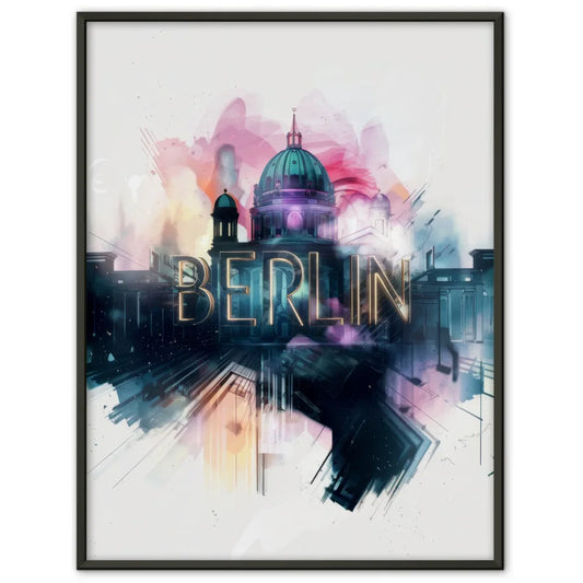 Minimalistisches Aquarell Poster Berlin im modernen Stil 1