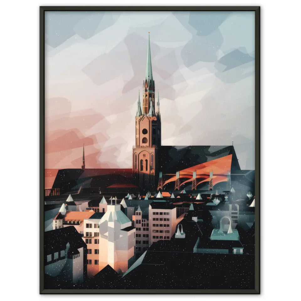 Leipzig Poster im modernen Aquarell-Stil gestalten 1