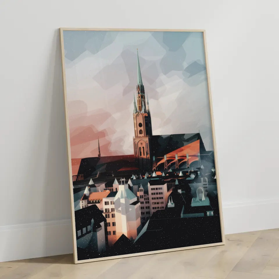 Leipzig Poster im modernen Aquarell-Stil gestalten 3