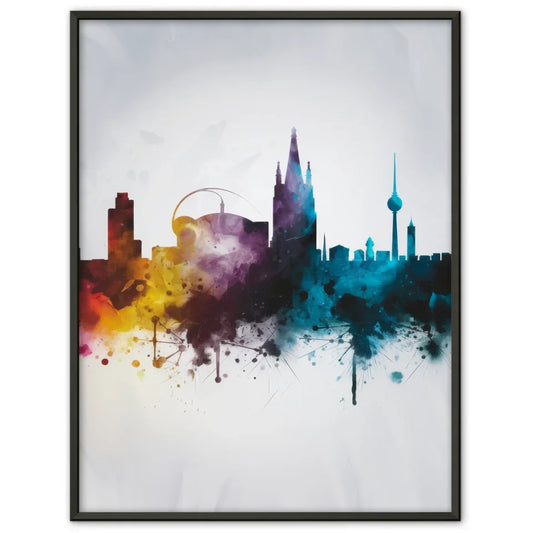 Düsseldorf Poster in minimalistischer Aquarell-Optik für stylisches Zuhause 1