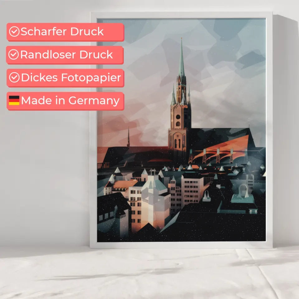 Leipzig Poster im modernen Aquarell-Stil gestalten 6