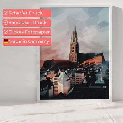 Leipzig Poster im modernen Aquarell-Stil gestalten 6