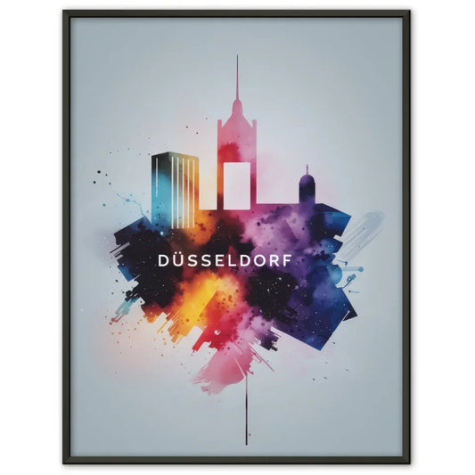 Minimalistisches Aquarell Poster Düsseldorf moderne Kunst für dein Zuhause 1