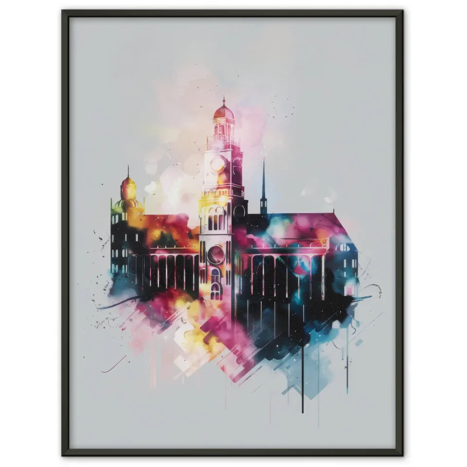 München Poster im minimalistischen Aquarellstil entdecken 1