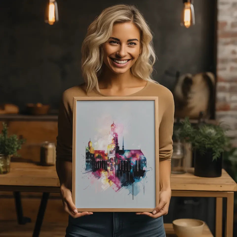 München Poster im minimalistischen Aquarellstil entdecken 2