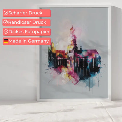München Poster im minimalistischen Aquarellstil entdecken 6
