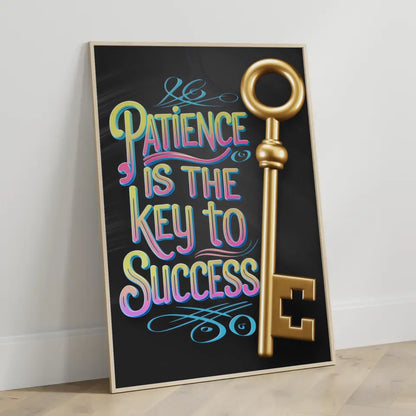 Inspirierendes Poster mit Schlüssel und Zitat zum Erfolg 3