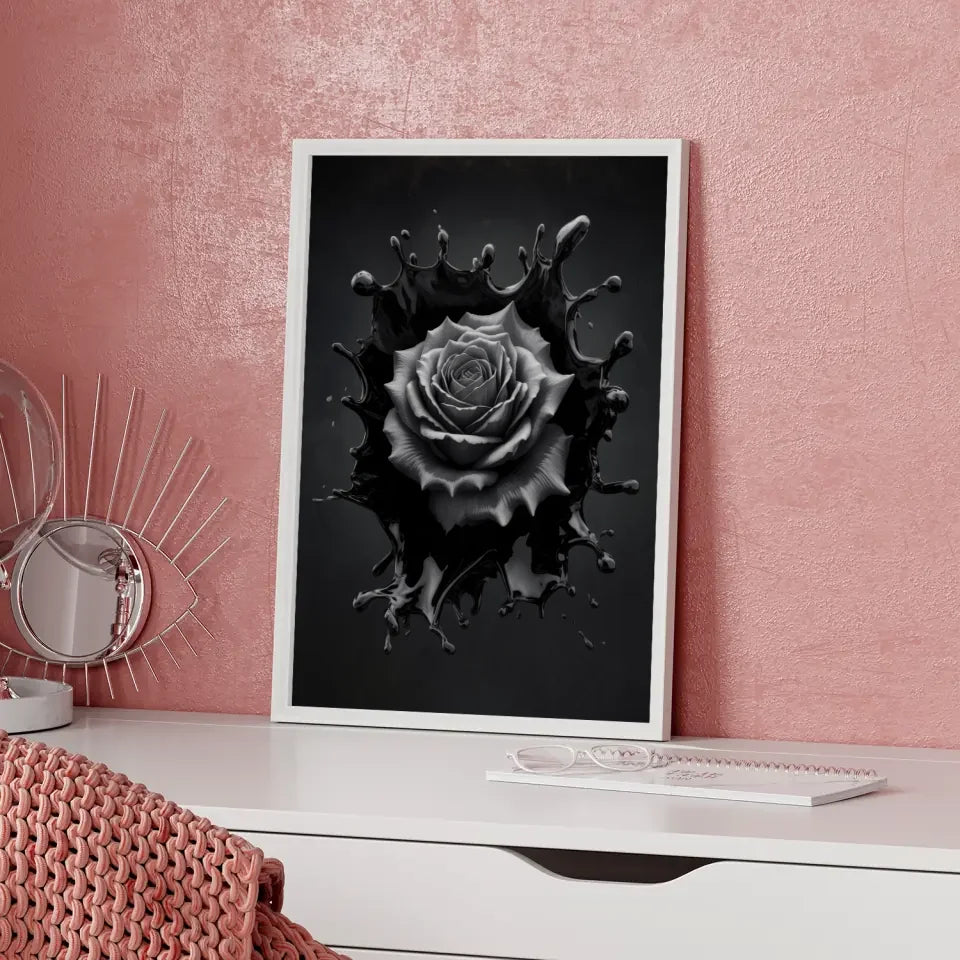 Herz Sonnenuntergangslandschaft Poster in warmen Farben 5