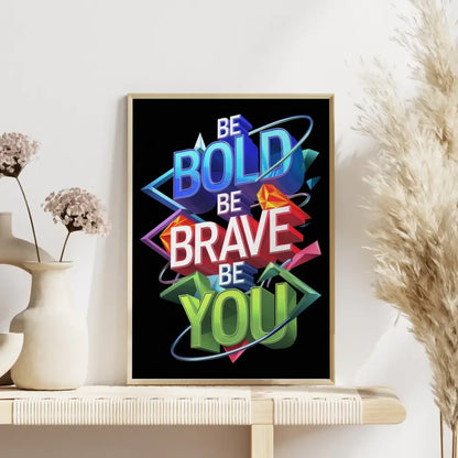 Motivierendes Poster mit buntem Zitat und 3D-Effekt 4