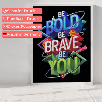 Motivierendes Poster mit buntem Zitat und 3D-Effekt 6