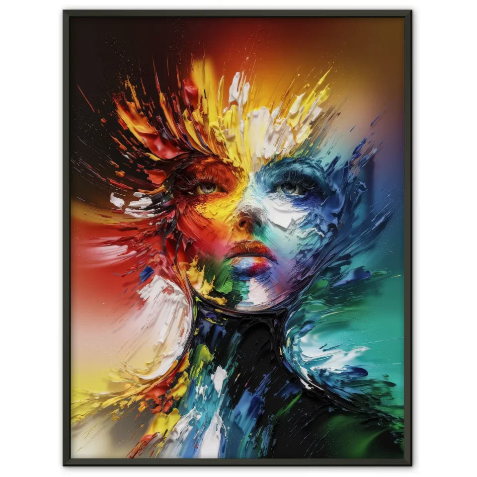 Abstraktes Gemälde Poster in lebendigen Farben für besondere Akzente 1