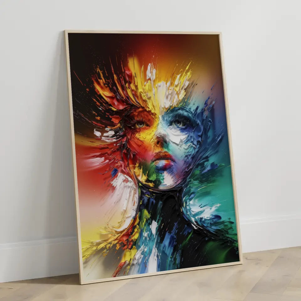 Abstraktes Gemälde Poster in lebendigen Farben für besondere Akzente 3