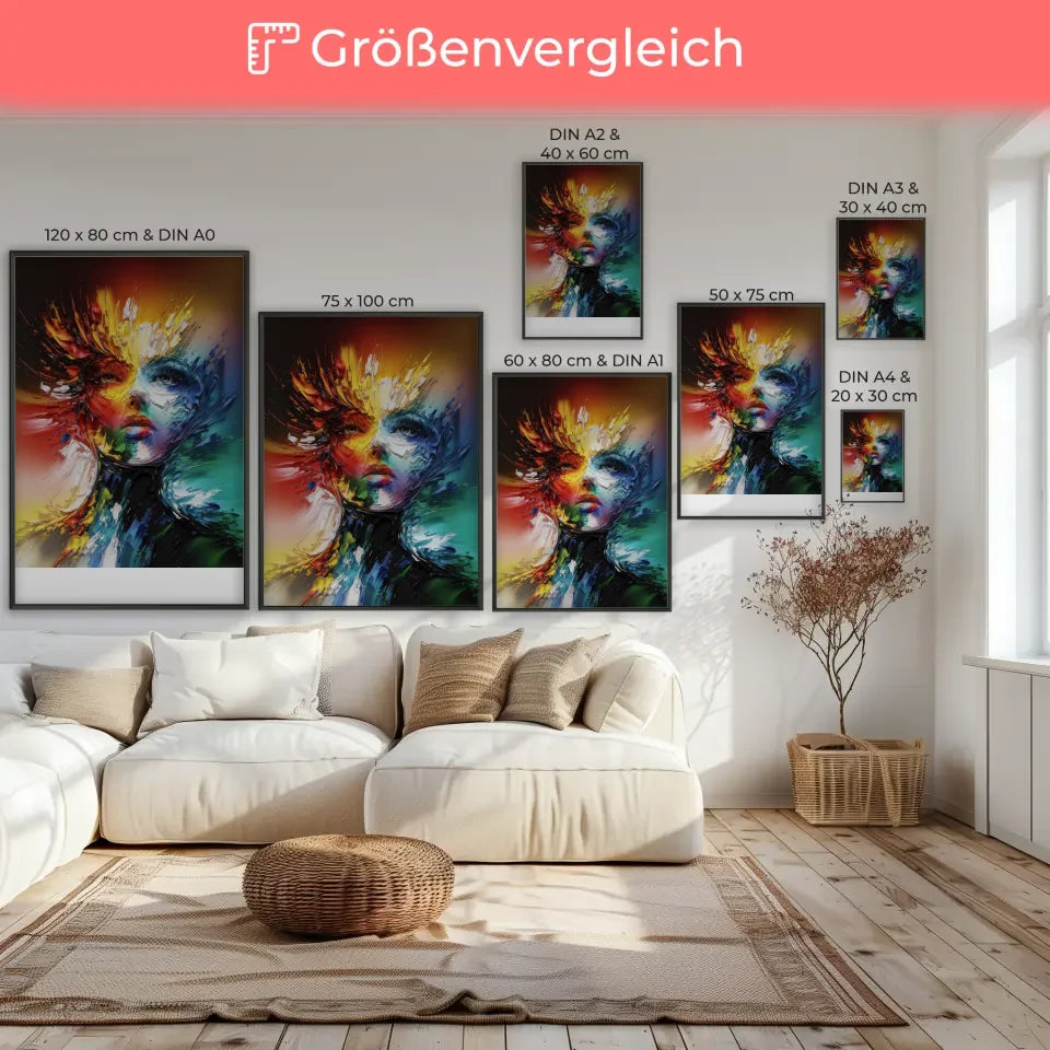 Abstraktes Gemälde Poster in lebendigen Farben für besondere Akzente 7