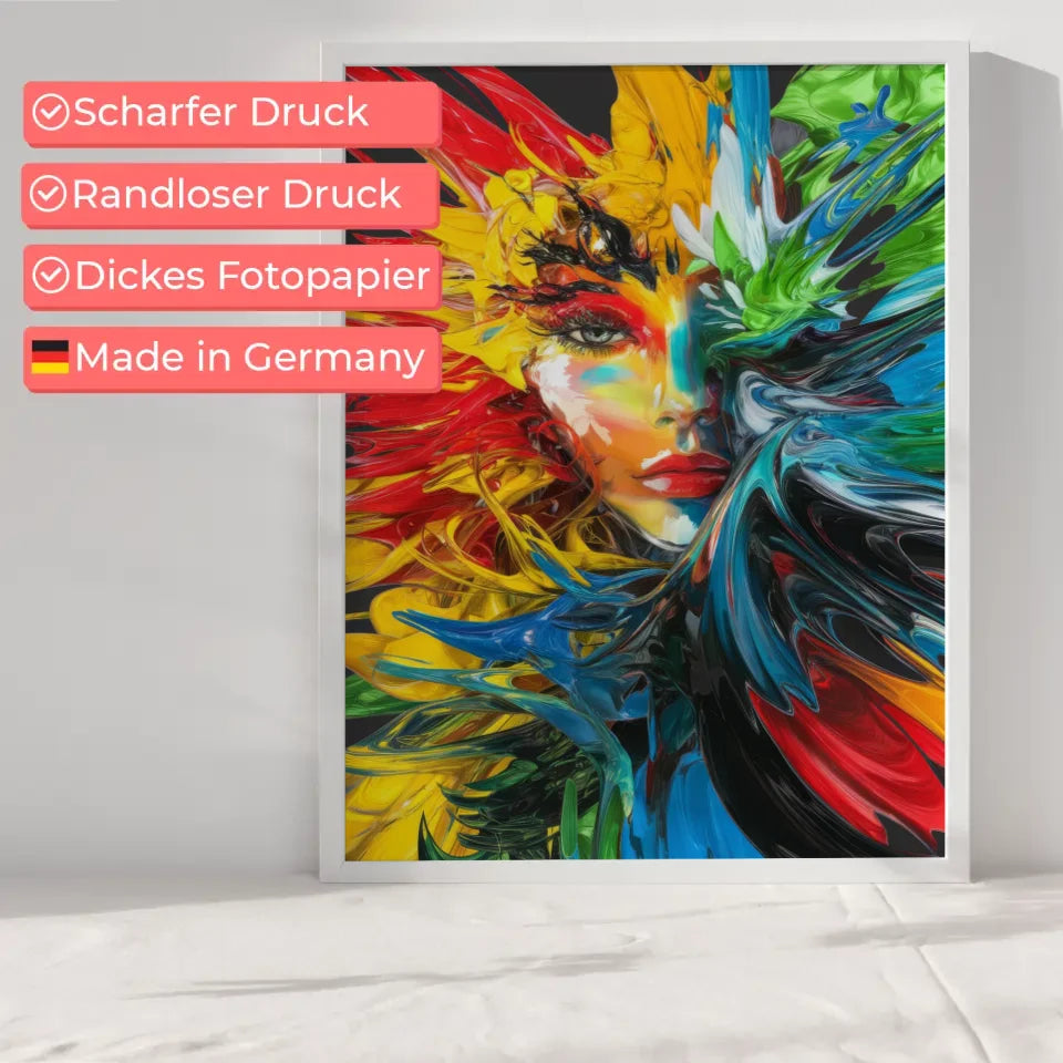 Abstraktes Poster mit lebendigen Farbspiegelungen 6
