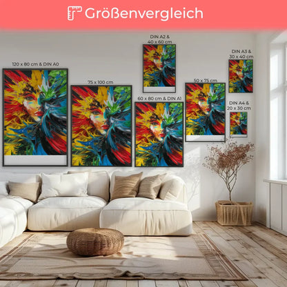 Abstraktes Poster mit lebendigen Farbspiegelungen 7