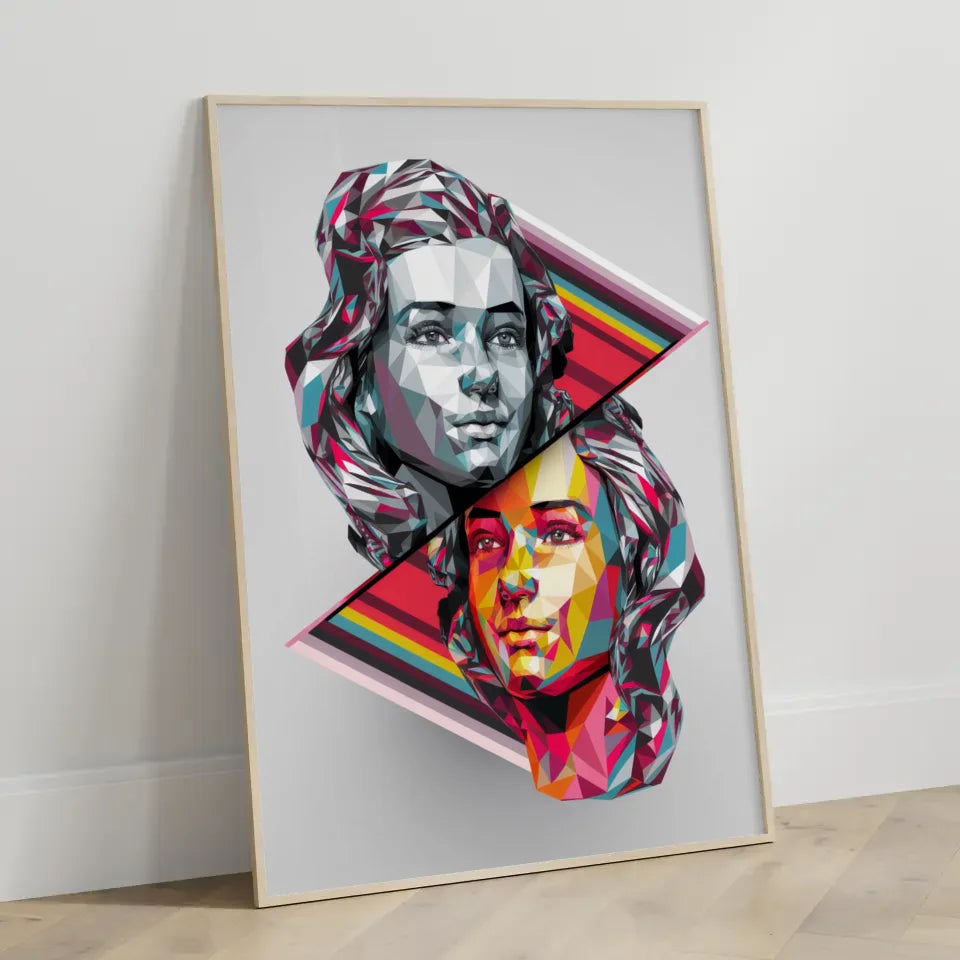 Pop-Art Poster mit geometrischem Muster und Farben 3