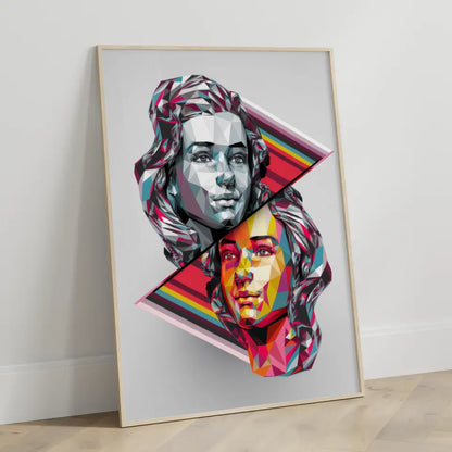 Pop-Art Poster mit geometrischem Muster und Farben 3