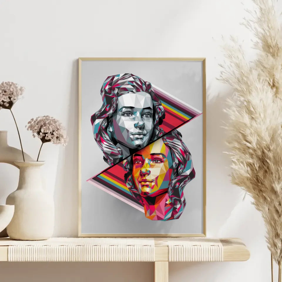 Pop-Art Poster mit geometrischem Muster und Farben 4